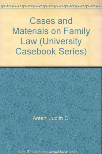 Stock image for Cases and Materials on Family Law;University Casebook Series for sale by HPB-Red