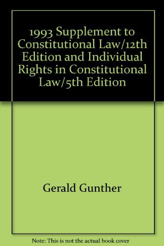 Stock image for Constitutional Law, 1992 (University Casebook Series) for sale by HPB-Emerald