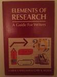 Beispielbild fr Elements of research: A guide for writers zum Verkauf von Wonder Book