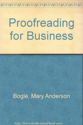 Beispielbild fr Proofreading for Business zum Verkauf von BookHolders