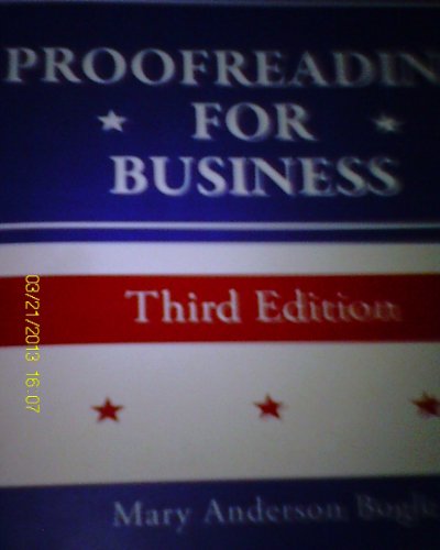 Beispielbild fr Proofreading for Business zum Verkauf von BooksRun