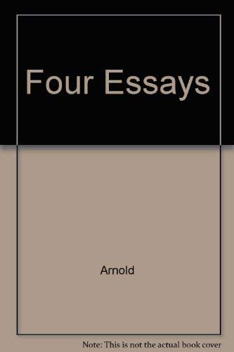 Four Essays on Life and Letters (9780882950068) by Arnold, Matthew