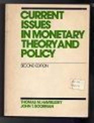 Beispielbild fr Current Issues in Monetary Theory and Policy zum Verkauf von Better World Books