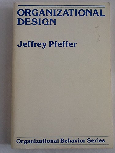Beispielbild fr Organizational Design zum Verkauf von Better World Books