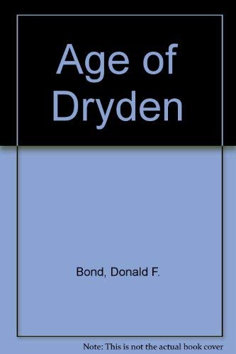 Imagen de archivo de The Age of Dryden (Goldentree Bibliographies Series in Language and Literature) a la venta por Court Street Books/TVP Properties, Inc.