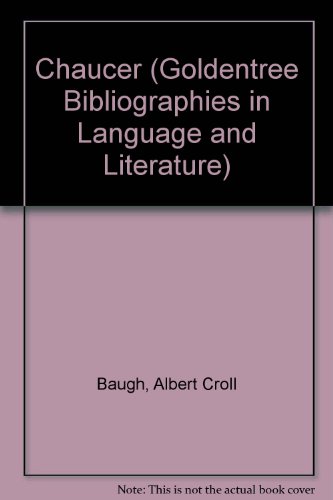 9780882955575: Chaucer (Goldentree Bibliographies in Language and Literature)