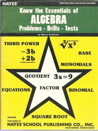 Beispielbild fr Know the essentials of Algebra: Problems, drills, tests zum Verkauf von Wonder Book