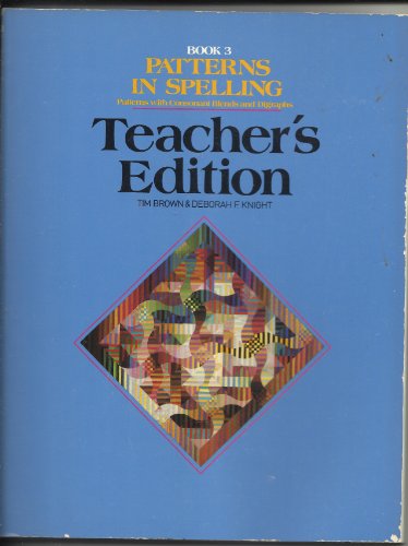 Stock image for PATTERNS IN SPELLING, BOOK 3, TEACHER'S EDITION for sale by Better World Books