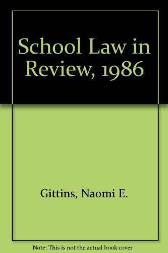 Stock image for School Law in Review, 1986 for sale by HPB-Red