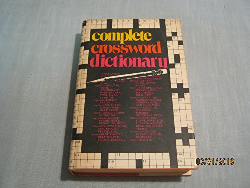 Stock image for The Complete Crossword Dictionary for sale by ThriftBooks-Atlanta