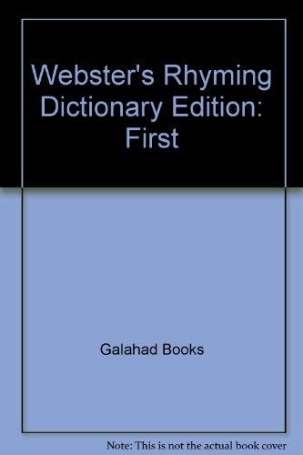 9780883654910: Webster's Rhyming Dictionary Edition: First