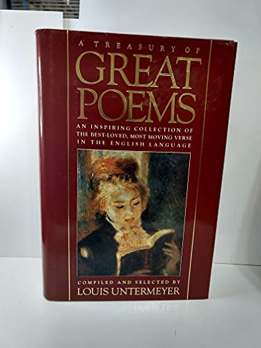 Imagen de archivo de Treasury of Great Poems: An Inspiring Collection of the Best-Loved, Most Moving Verse in the English Language a la venta por SecondSale