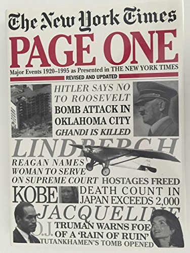 Beispielbild fr Page One: The New York Times 1995 Edition zum Verkauf von Wonder Book