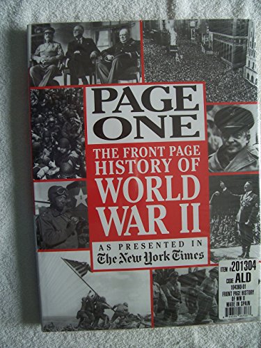 Imagen de archivo de Page One: The Front Page History of World War II a la venta por HPB-Ruby