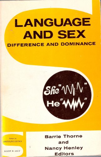 9780883770436: Language and Sex: Difference and Dominance (Series in Sociolinguistics)