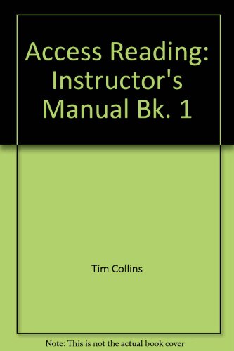 9780883770634: Access Reading: Instructor's Manual Bk. 1
