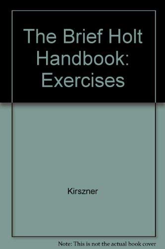 Stock image for The Brief Holt Handbook: Exercises for sale by JR Books