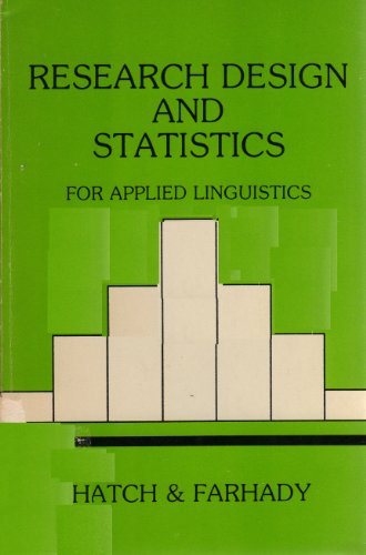 Beispielbild fr Research Design and Statistics for Applied Linguistics zum Verkauf von Better World Books: West