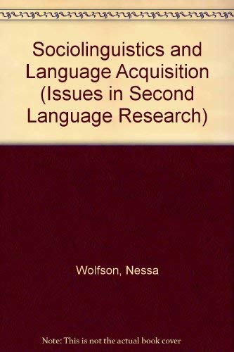 Stock image for Sociolinguistics and Language Acquisition for sale by ThriftBooks-Dallas