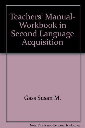 Teachers' manual, workbook in second language acquisition (9780883772935) by Selinker, Larry