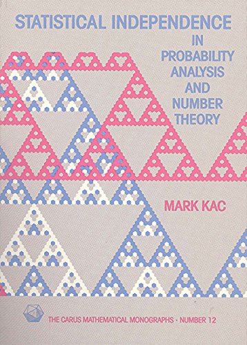 Stock image for Statistical Independence in Probability, Analysis and Number Theory (Carus Mathematical Monographs) for sale by Sequitur Books