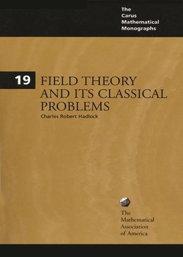 9780883850329: Field Theory and its Classical Problems