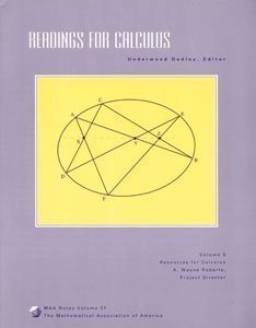 Imagen de archivo de Readings for Calculus: Resources for Calculus Collection : A Project of the Associated Colleges of the Midwest and the Great Lakes Colleges Associat (M A A NOTES) a la venta por Books of the Smoky Mountains