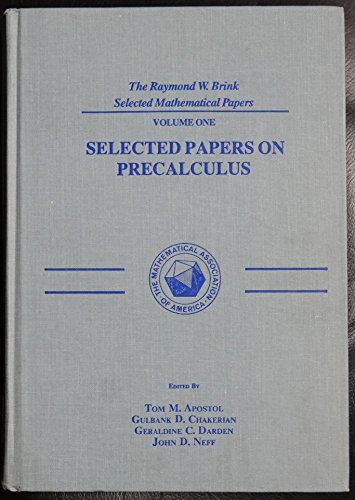 Beispielbild fr Selected Papers on Precalculus zum Verkauf von Better World Books