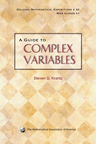 Beispielbild fr A Guide to Complex Variables: 32 (Dolciani Mathematical Expositions) zum Verkauf von HALCYON BOOKS