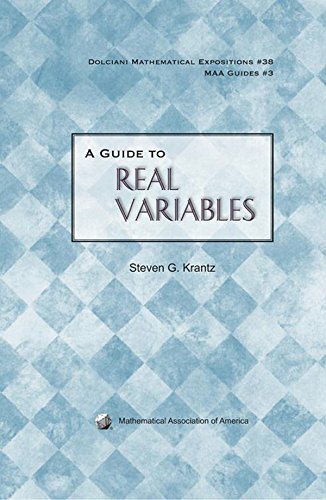 Imagen de archivo de A Guide to Real Variables (Dolciani Mathematical Expositions) a la venta por Bill's Books