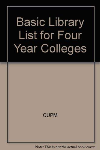 Stock image for Basic Library List for Four Year Colleges for sale by Sessions Book Sales