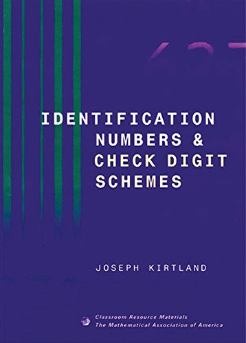 Stock image for Identification Numbers and Check Digit Schemes for sale by Better World Books