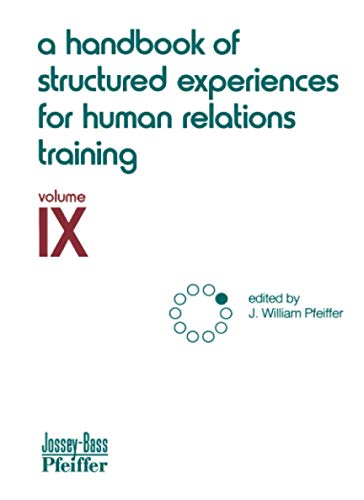 9780883900499: A Handbook of Structured Experiences for Human Relations Training, Volume IX