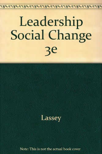 Imagen de archivo de Leadership and Social Change a la venta por Better World Books