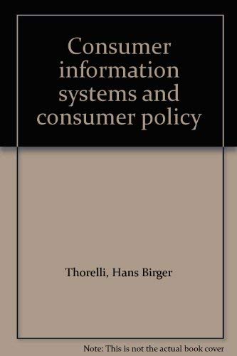Beispielbild fr Consumer Information Systems and Consumer Policy zum Verkauf von NEPO UG