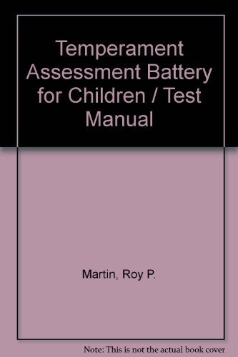 9780884221012: Temperament Assessment Battery for Children / Test Manual