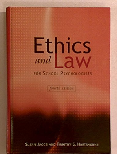 Stock image for Ethics and Law for School Psychologists for sale by ThriftBooks-Atlanta