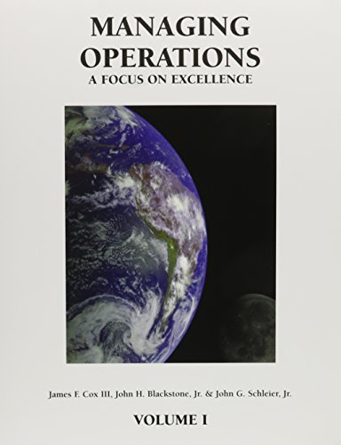 Stock image for Managing Operations: A Focus on Excellence for sale by Big River Books