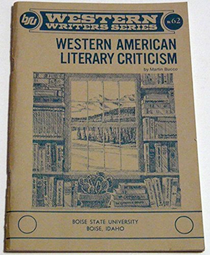 Beispielbild fr WESTERN AMERICAN LITERARY CRITICISM zum Verkauf von Amanda Patchin