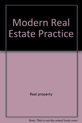 Beispielbild fr Modern Real Estate Practice zum Verkauf von Wonder Book