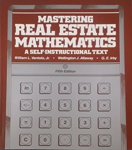 Imagen de archivo de Mastering Real Estate Mathematics a la venta por Wonder Book