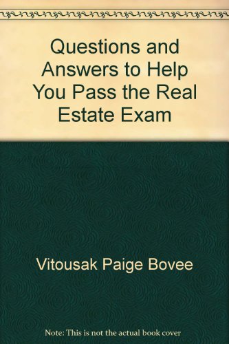 9780884628163: Questions & answers to help you pass the real estate exam