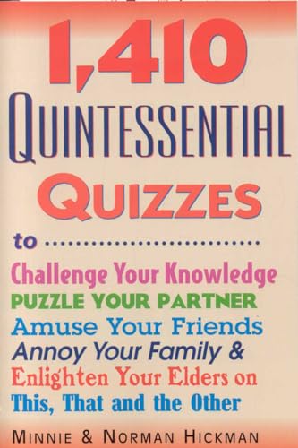 Stock image for 1410 Quintessential Quizzes,Revised and Updated for sale by SecondSale