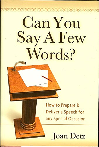 Imagen de archivo de Can You Say a Few Words? a la venta por Wonder Book
