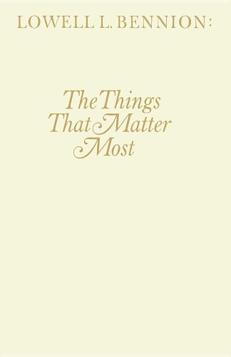 Stock image for The things that matter most for sale by The Book Garden