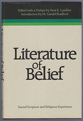 9780884944096: Literature Of Belief: Sacred Scripture and Religious Experience (Religious Studies Monograph Series)