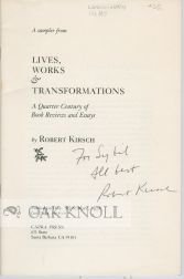Beispielbild fr Lives, Works and Transformations : A Quarter Century of Book Reviews and Essays zum Verkauf von Books From California
