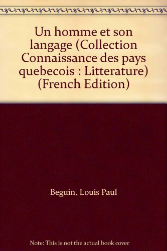 Stock image for Un Homme et Son Langage for sale by General Eclectic Books