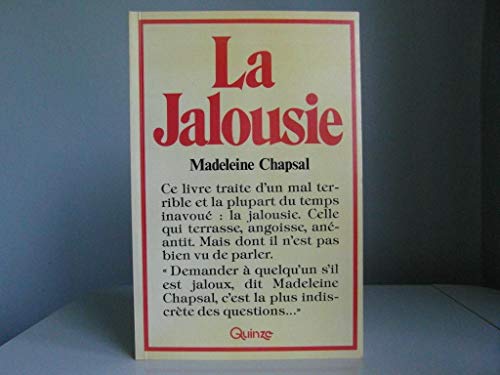 Imagen de archivo de La jalousie a la venta por Librairie Le Nord