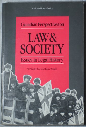 Stock image for Canadian Perspectives on Law and Society Issues in Legal History for sale by ThriftBooks-Atlanta